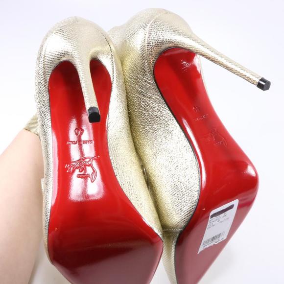 100mm Platine Gold Velcro Strappy Lame Triniboot Metallic Boot c615 - Picture 5 of 11